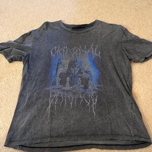 Men's Washed Black Graphic Tee